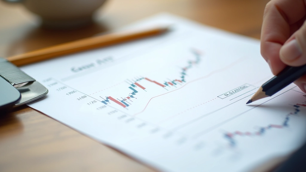 Foglio di analisi finanziaria con diagrammi di supporto e resistenza su grafici dei prezzi
